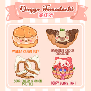 Doggo Tomodachi Bakery Glitter Sticker Pack (Pastries)