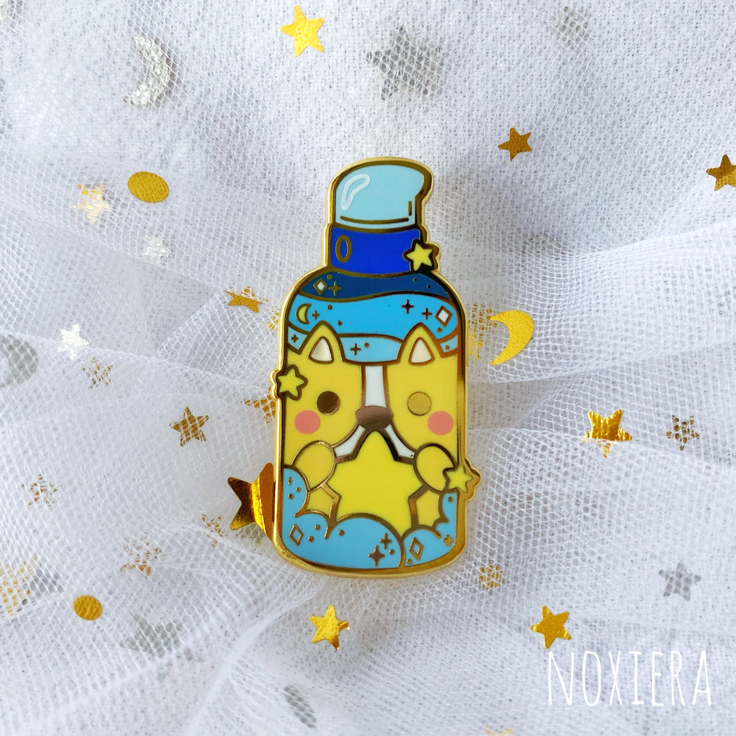 Stars & Dreams Makeup Enamel Pin: Bottle of Stars & Dreams