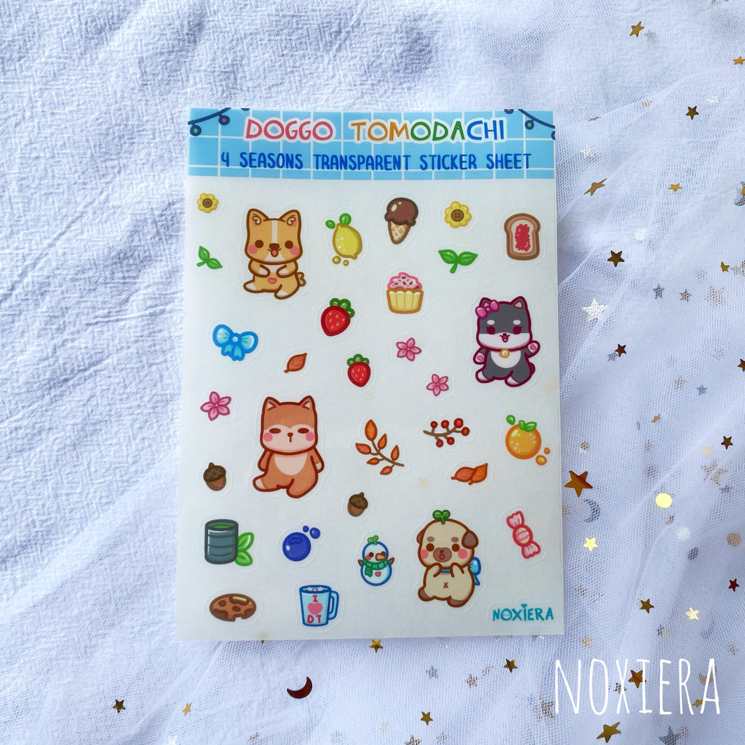 Doggo Tomodachi: Four Seasons Transparent Sticker Sheet