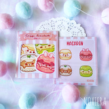 Load image into Gallery viewer, Doggo Tomodachi Bakery Glitter Sticker Pack (Macaron)