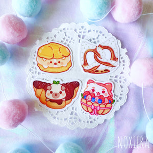 Doggo Tomodachi Bakery Glitter Sticker Pack (Pastries)